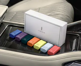Closeup shot of Lincoln® digital scent cartridges