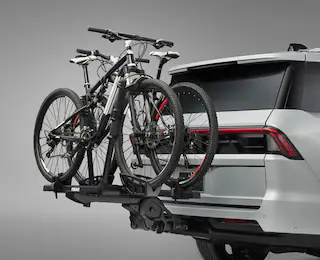 Exterior shot of bike rack off the tailgate of a Lincoln® SUV