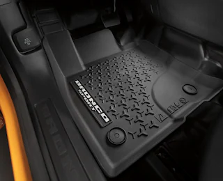 Close-up of a Bronco Sport® SUV all-weather floor mat