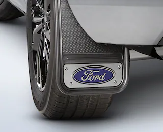 Close-up of rear splash guards