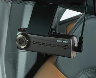 Closeup of a dash camera