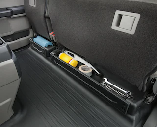 Closeup of a 2025 Ford Truck F-150® under-seat storge