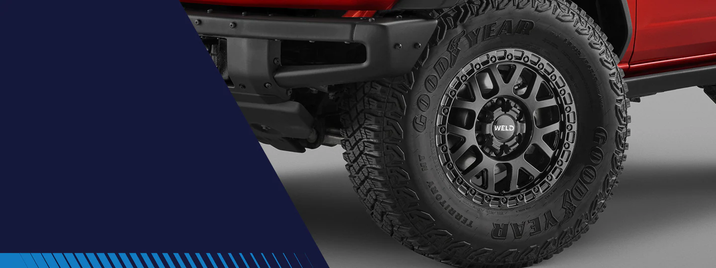 Closeup of 2025 Ford Bronco® WELD Wheel