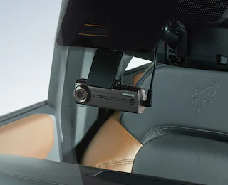 Closeup of front dashcam