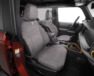 Closeup of front seating