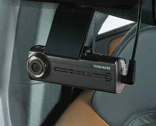 Close-up of front dashcam