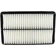 Rectangular white air filter with black frame