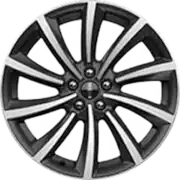 Black and silver multi-spoke car wheel